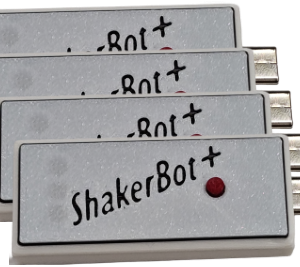ShakerBot+ hardware mouse jiggler with protective case — 4-unit bundle